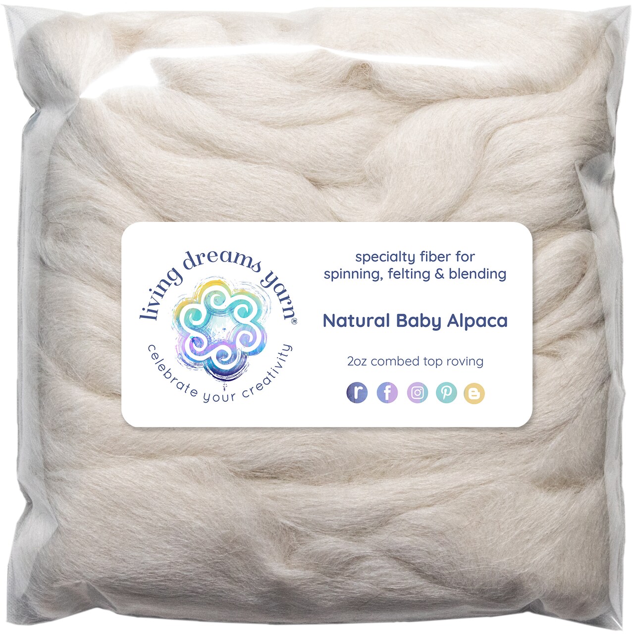 Baby Alpaca Fiber - Premium Quality, Luxuriously Soft, Natural Undyed, Combed Top Roving